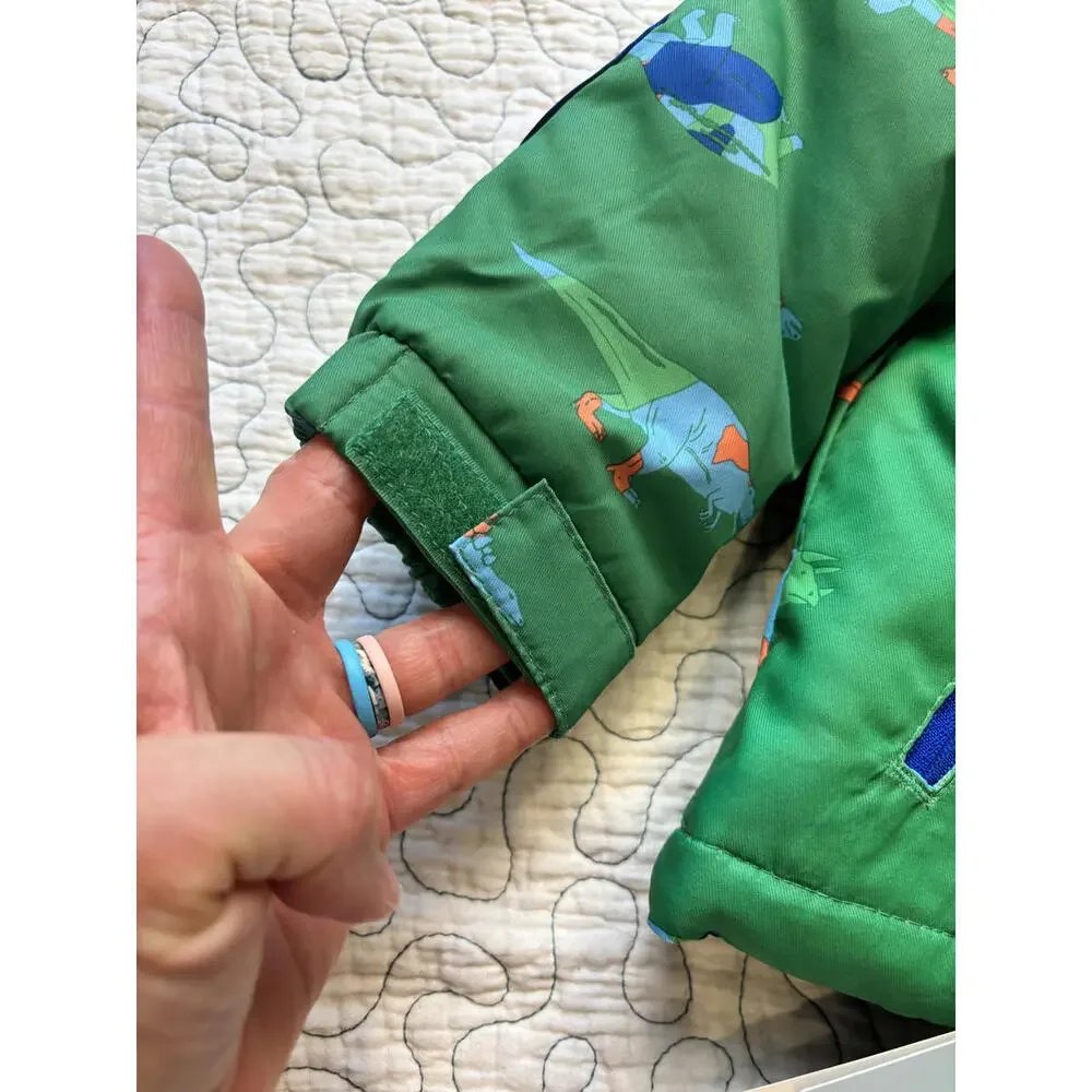 Cat & Jack Kids' Green Dinosaur‎ Print Hooded Jacket size 12 months [COPY]